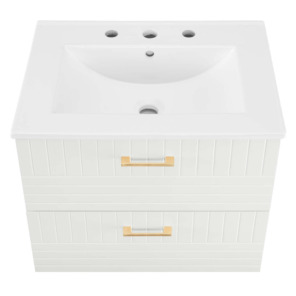 Daybreak Wall-Mount Bathroom Vanity Basin Included by Modway
