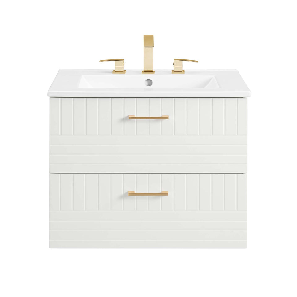 Daybreak Wall-Mount Bathroom Vanity Basin Included by Modway