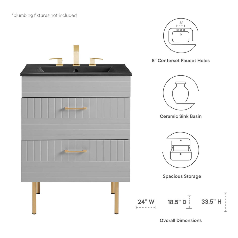 Daybreak Bathroom Vanity Basin Included by Modway