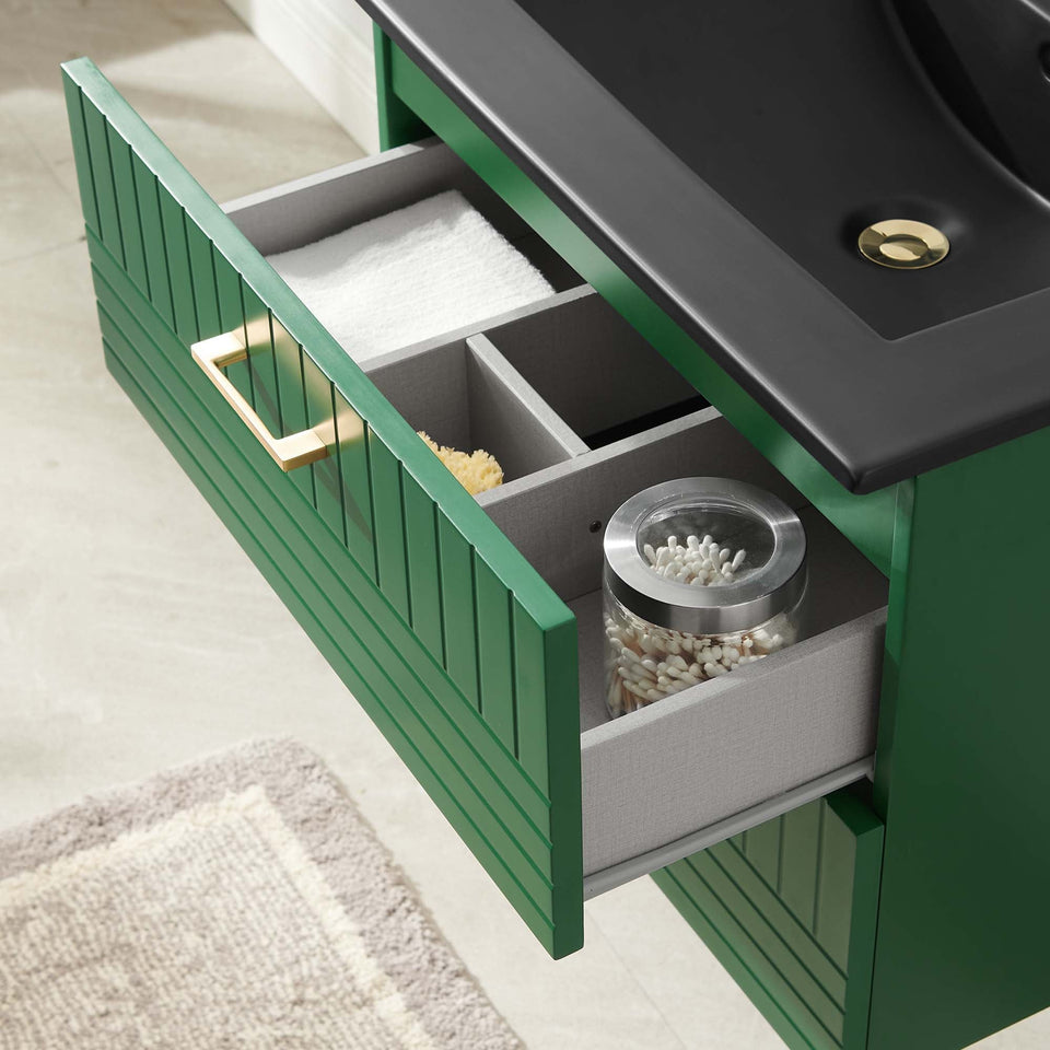 Daybreak Wall-Mount Bathroom Vanity Basin Included by Modway