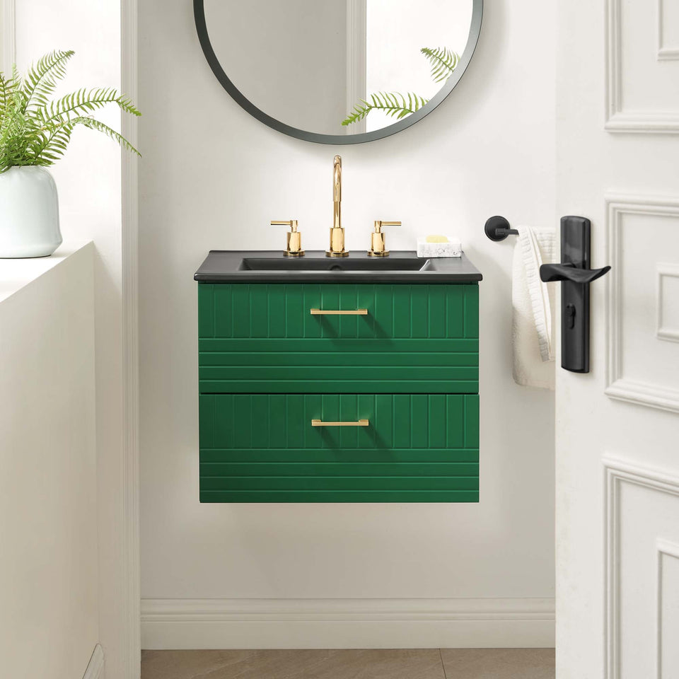 Daybreak Wall-Mount Bathroom Vanity Basin Included by Modway