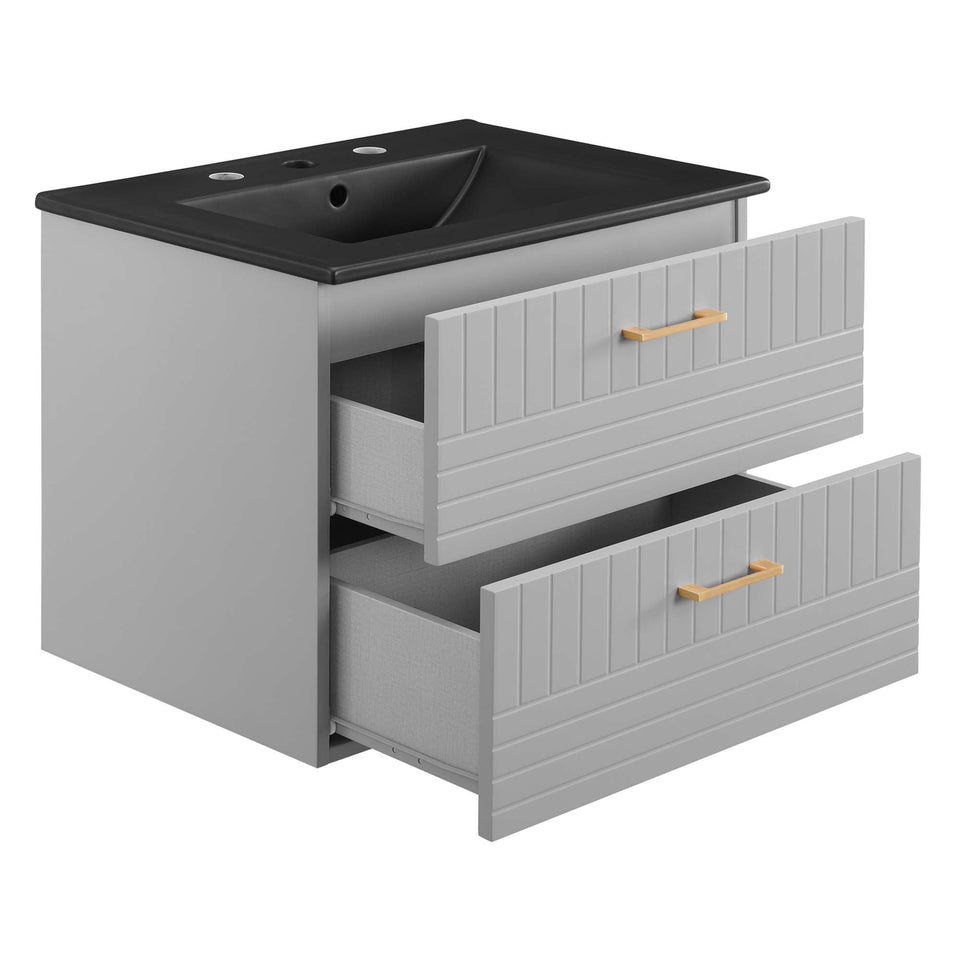 Daybreak Wall-Mount Bathroom Vanity Basin Included by Modway