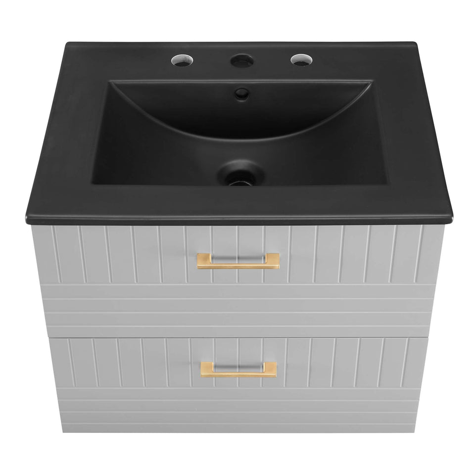 Daybreak Wall-Mount Bathroom Vanity Basin Included by Modway