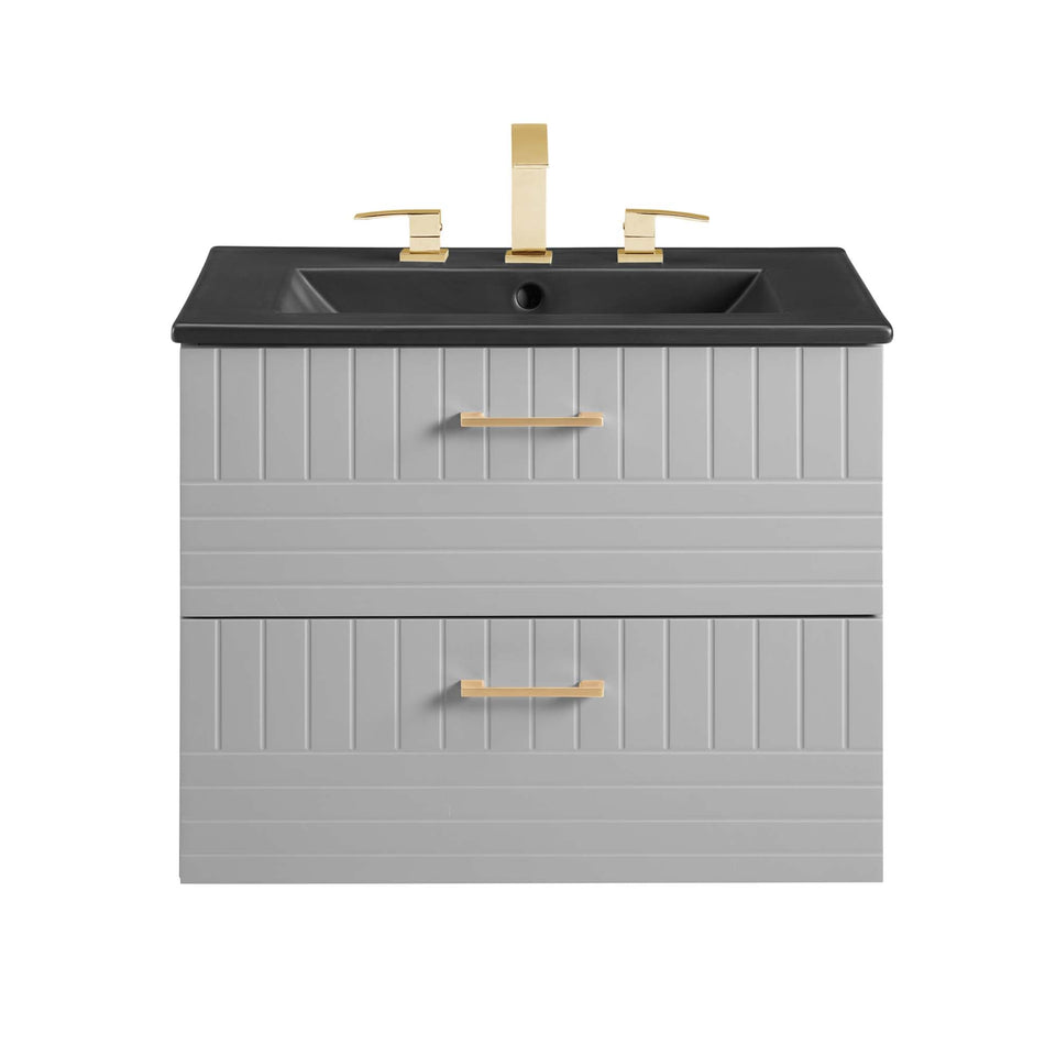 Daybreak Wall-Mount Bathroom Vanity Basin Included by Modway