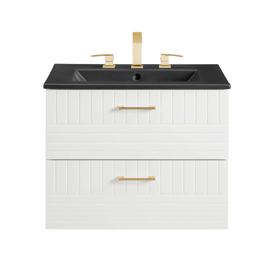 Daybreak Wall-Mount Bathroom Vanity Basin Included by Modway