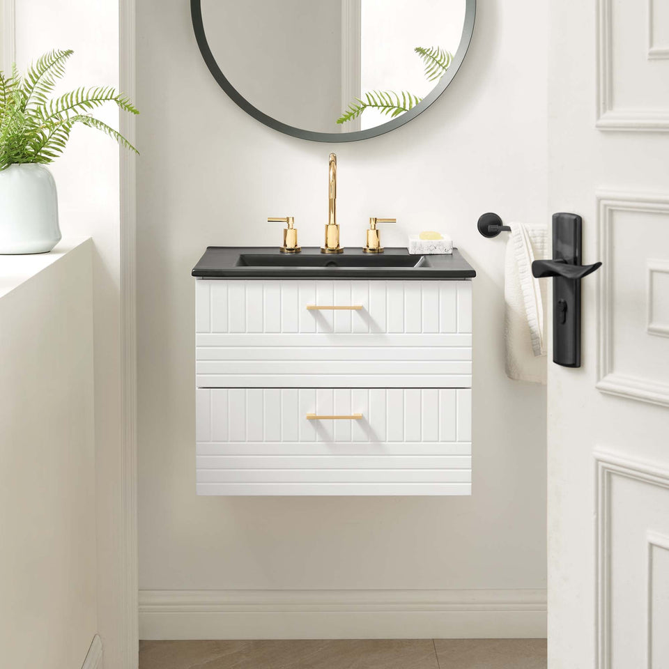 Daybreak Wall-Mount Bathroom Vanity Basin Included by Modway