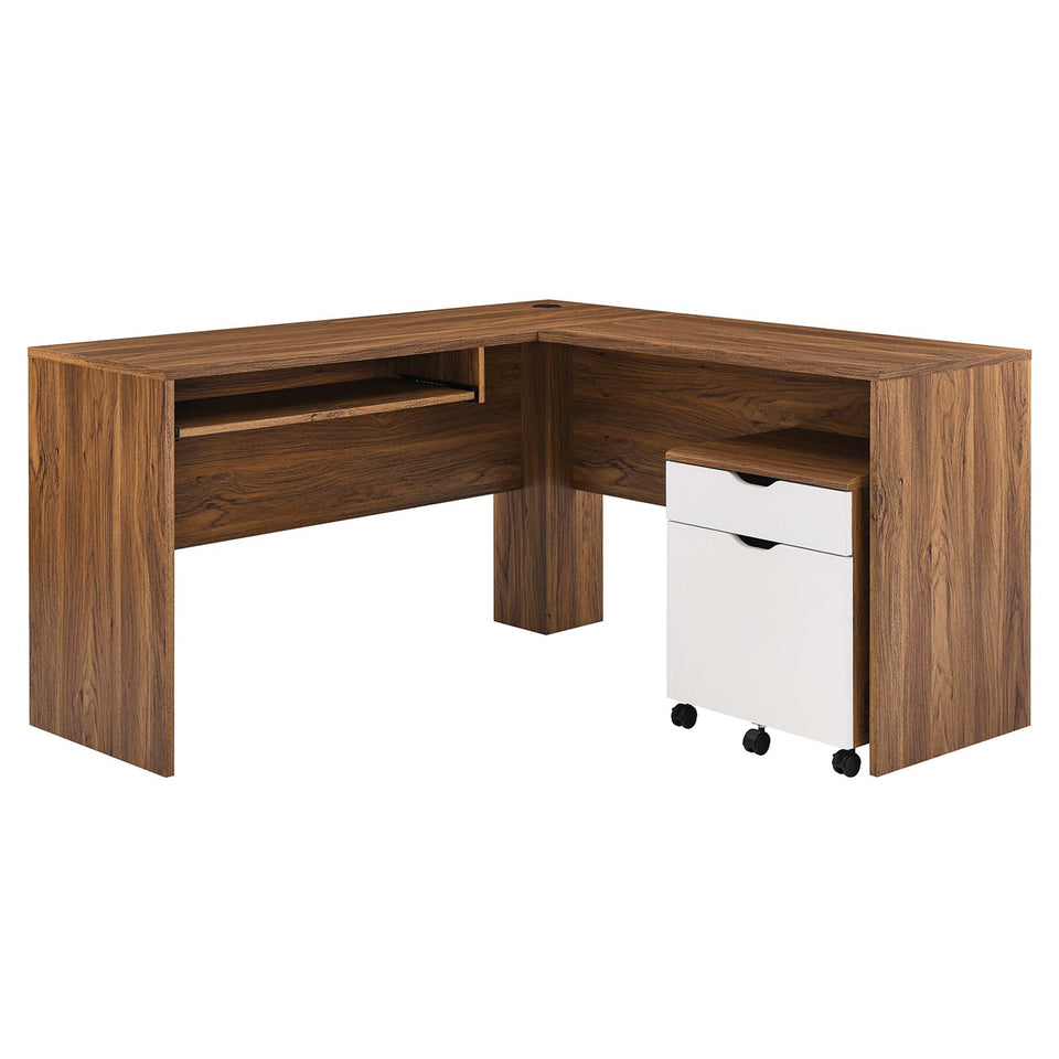 Envision Wood Desk and File Cabinet Set by Modway