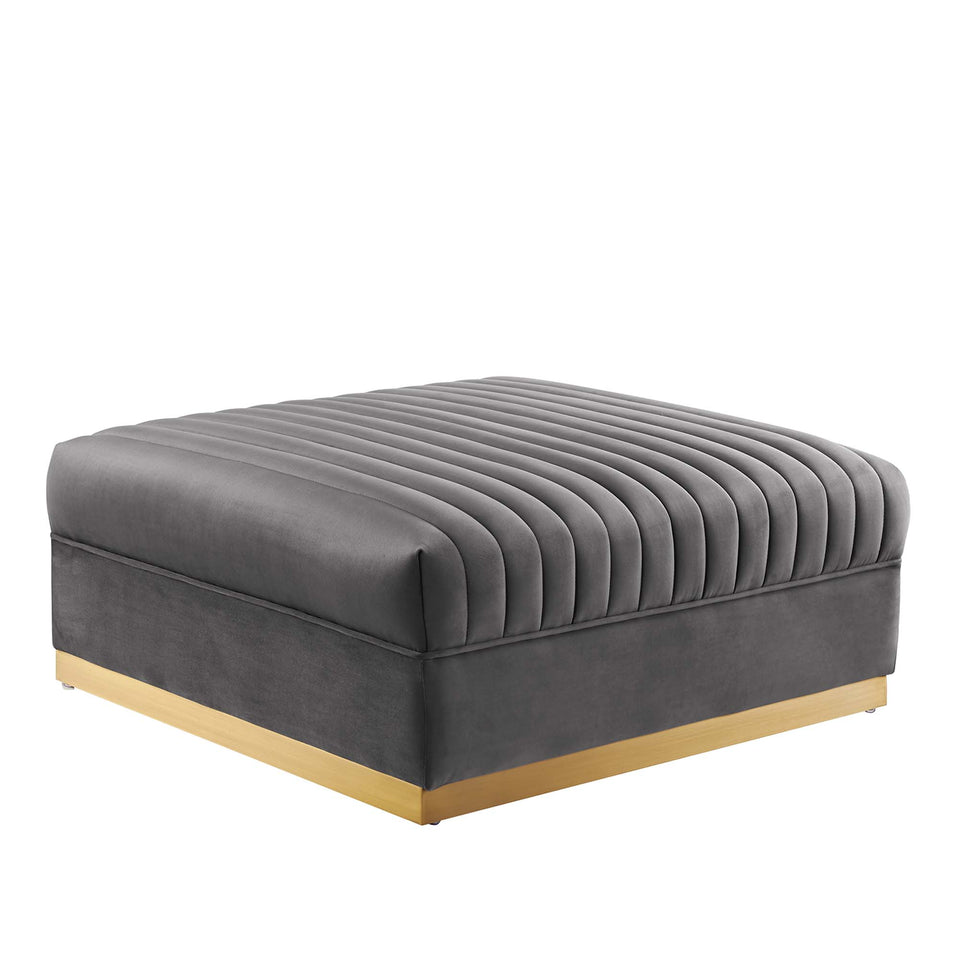 Sanguine 5-Piece Channel Tufted Performance Velvet Modular Sectional Sofa by Modway