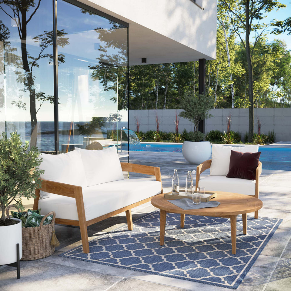Brisbane 3-Piece Teak Wood Outdoor Patio Set by Modway