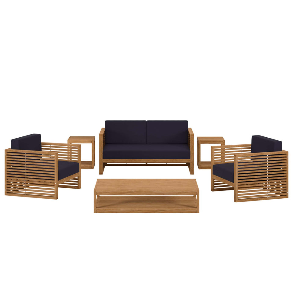 Carlsbad 6-Piece Teak Wood Outdoor Patio Set by Modway