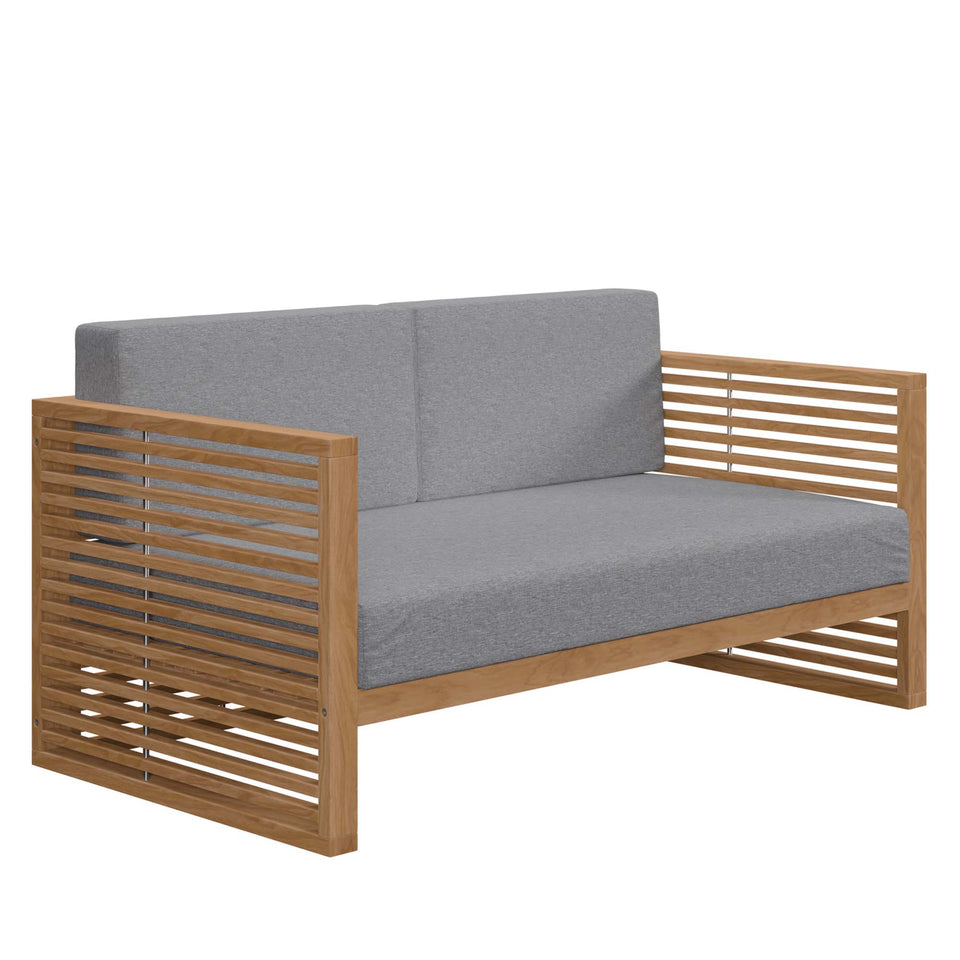 Carlsbad 3-Piece Teak Wood Outdoor Patio Set by Modway