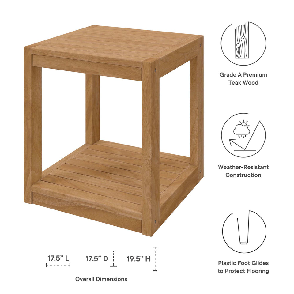 Carlsbad 3-Piece Teak Wood Outdoor Patio Set by Modway
