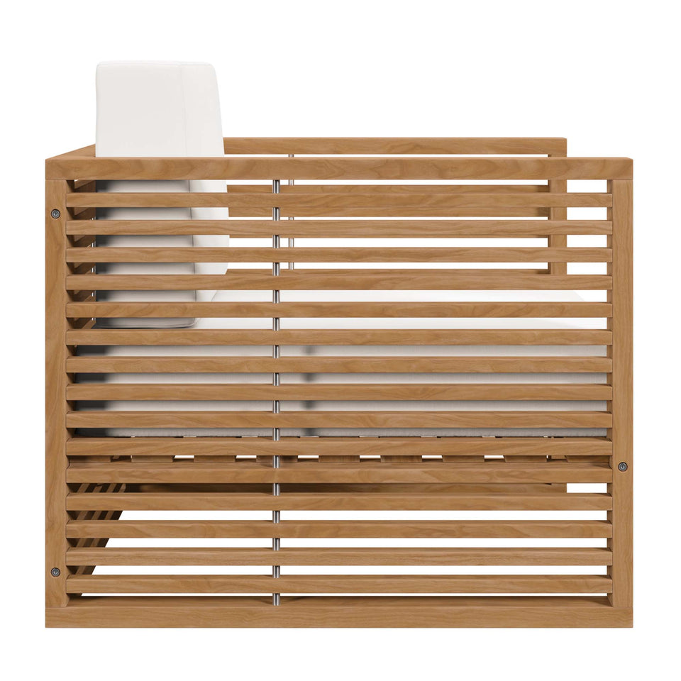 Carlsbad 3-Piece Teak Wood Outdoor Patio Set by Modway