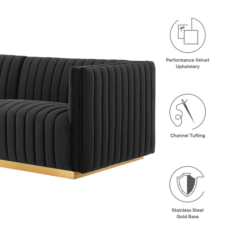 Conjure Channel Tufted Performance Velvet Loveseat by Modway