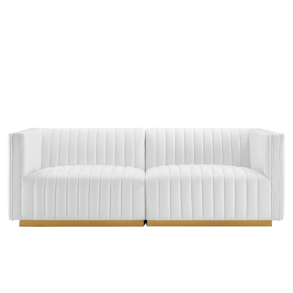 Conjure Channel Tufted Performance Velvet Loveseat by Modway