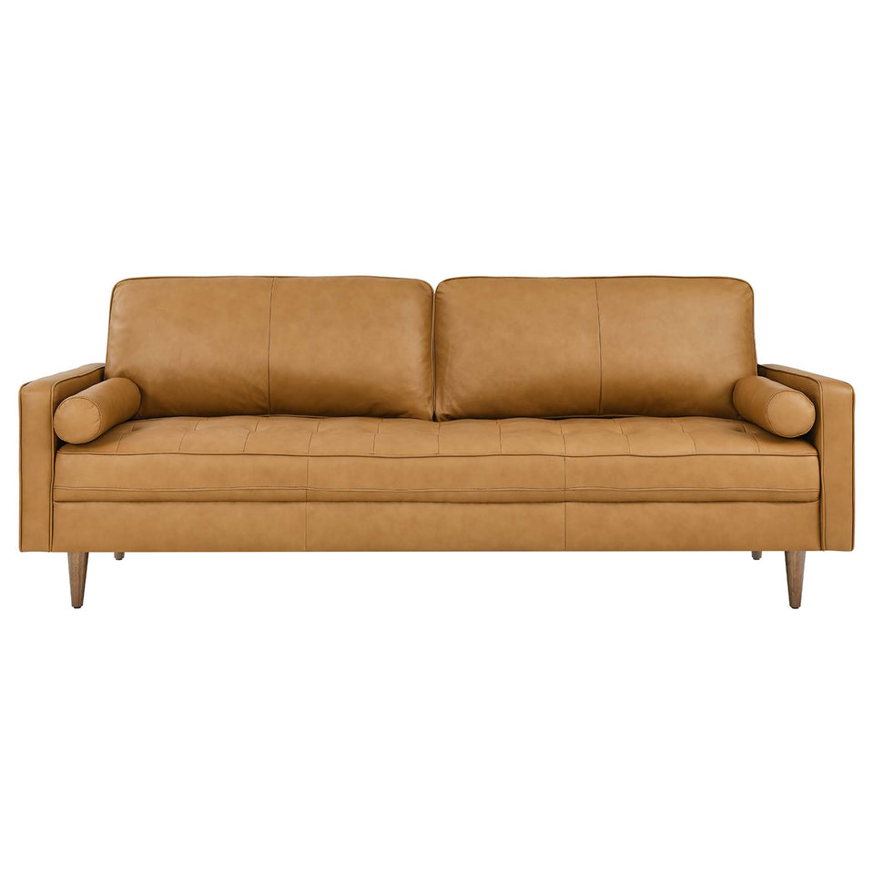 Valour 88" Leather Sofa by Modway