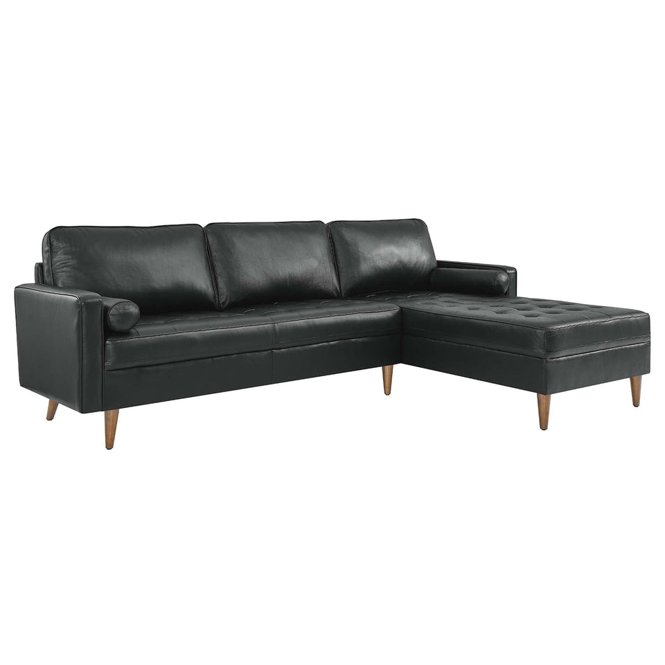 Valour 98" Leather Sectional Sofa by Modway