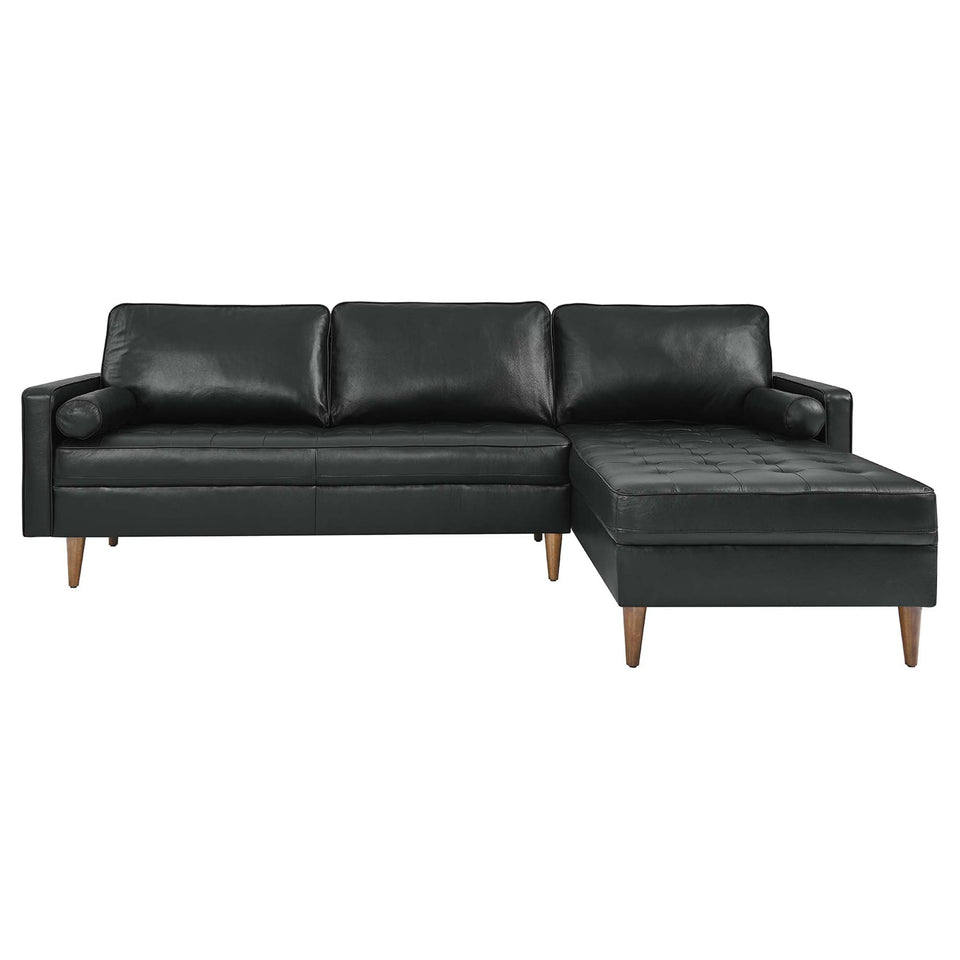 Valour 98" Leather Sectional Sofa by Modway