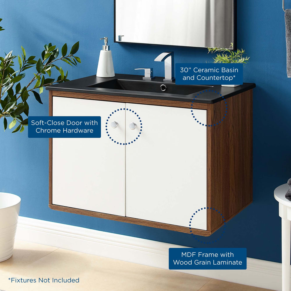 Transmit Wall-Mount Bathroom Vanity Basin Included by Modway