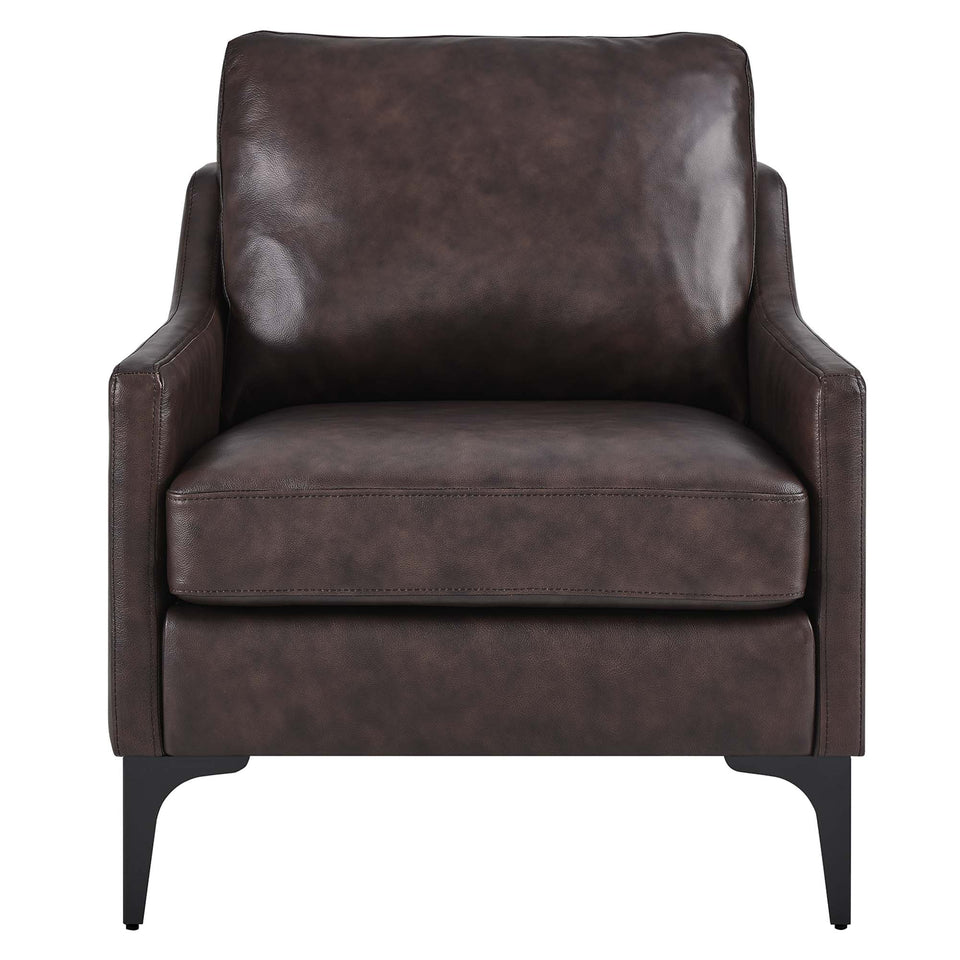Corland Leather Armchair by Modway
