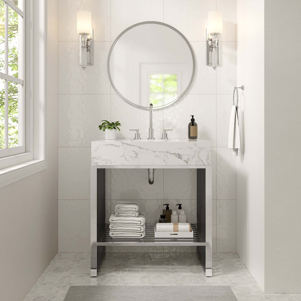 Gridiron 30" Bathroom Vanity by Modway