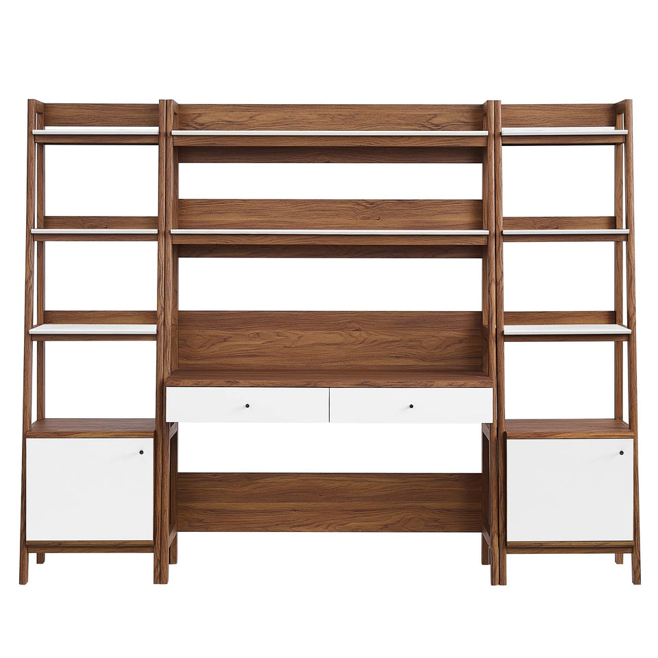 Bixby 3-Piece Wood Office Desk and Bookshelf by Modway