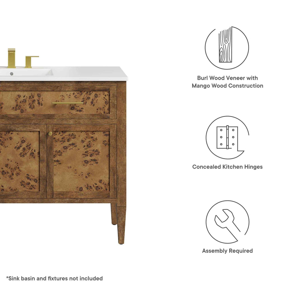 Elysian 48" Wood Bathroom Vanity Cabinet (Sink Basin Not Included) by Modway