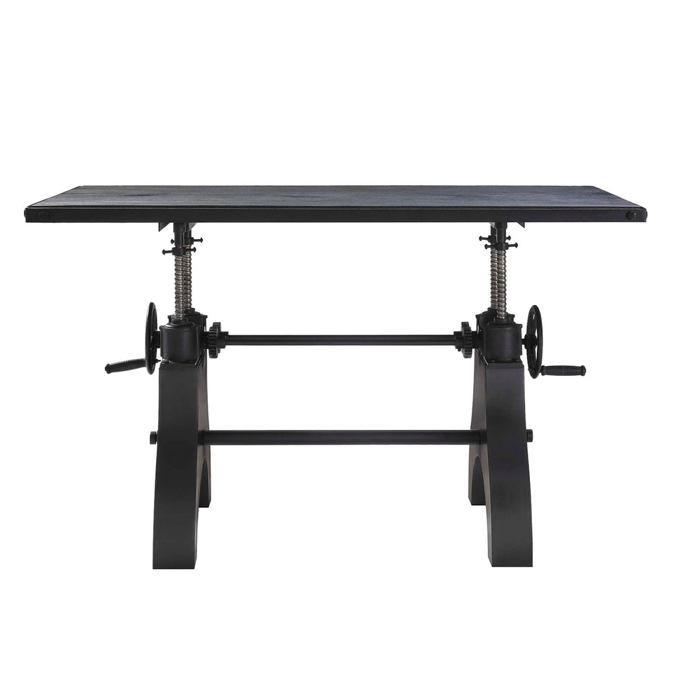 Genuine 60" Crank Adjustable Height Dining Table and Computer Desk by Modway