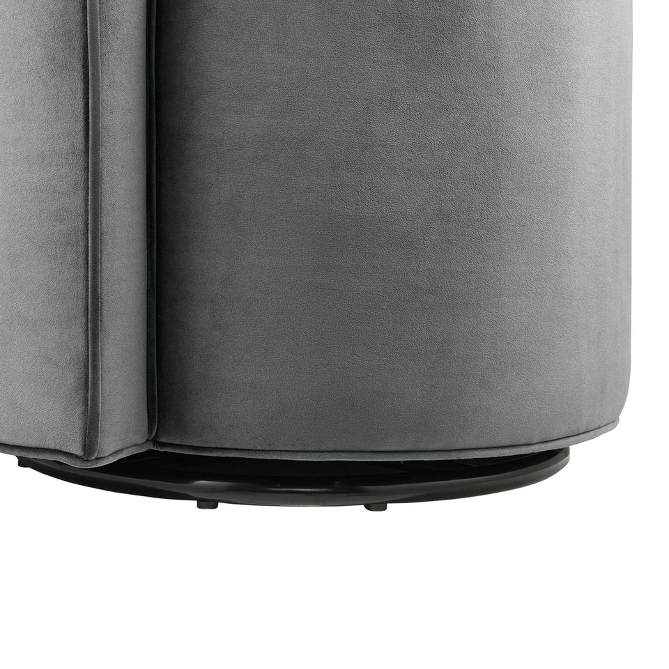 Della Performance Velvet Fabric Swivel Chair by Modway