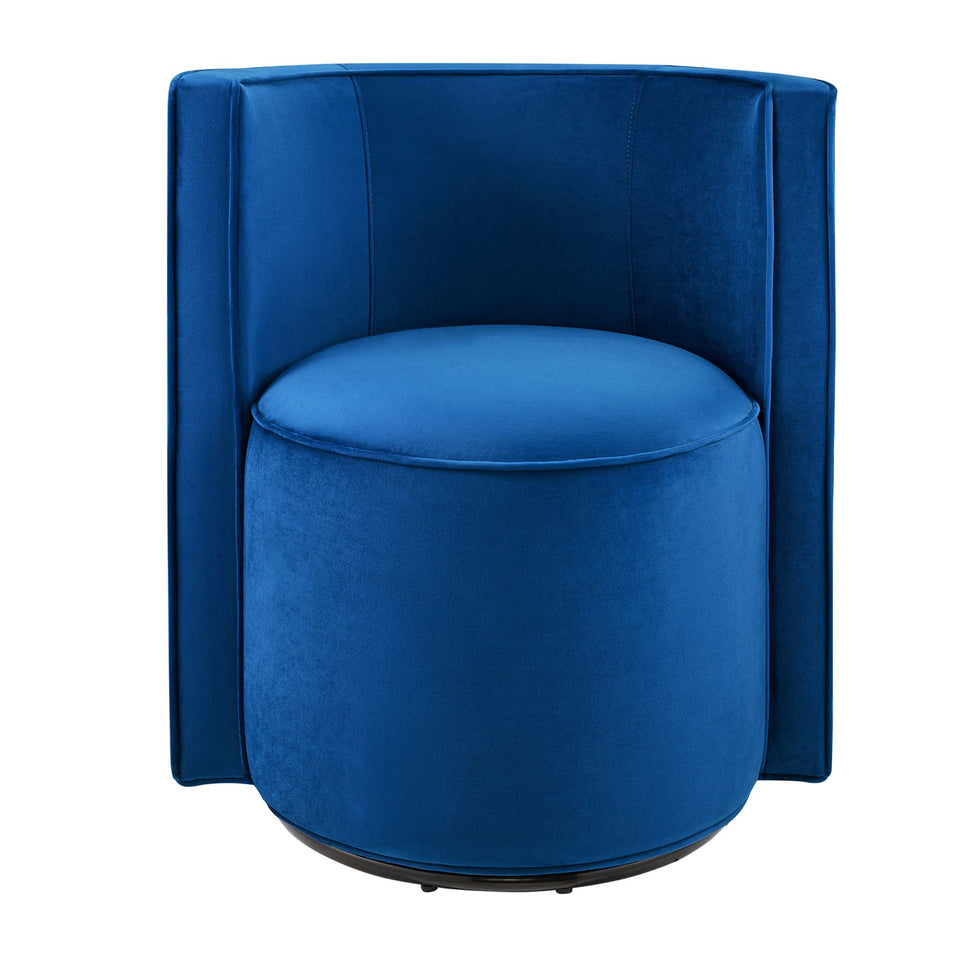 Della Performance Velvet Fabric Swivel Chair by Modway