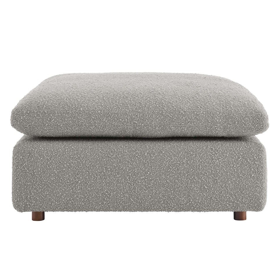 Commix Down Filled Overstuffed Boucle Fabric Ottoman by Modway
