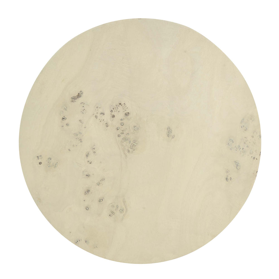 Cosmos 16" Round Burl Wood Side Table by Modway