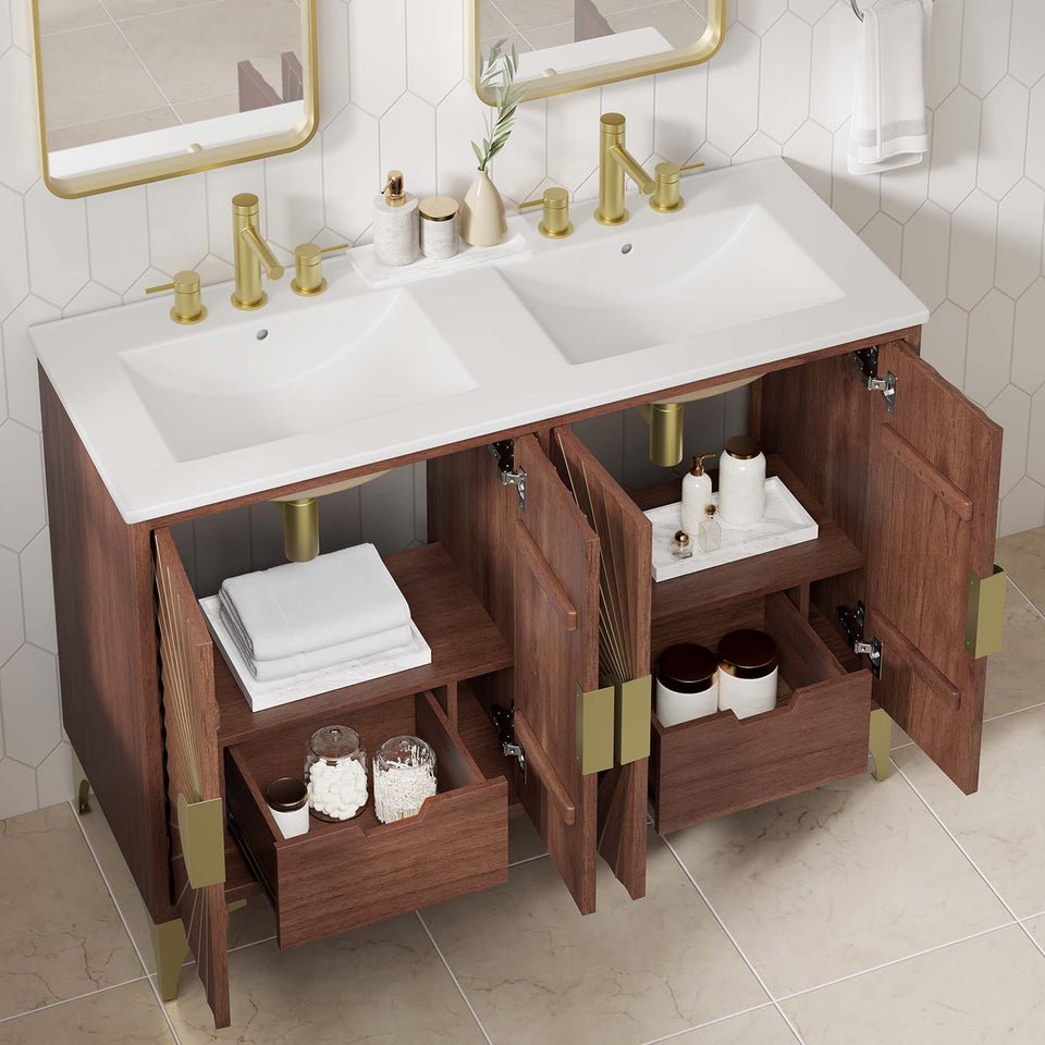 Daylight 48" Double Sink Bathroom Vanity by Modway