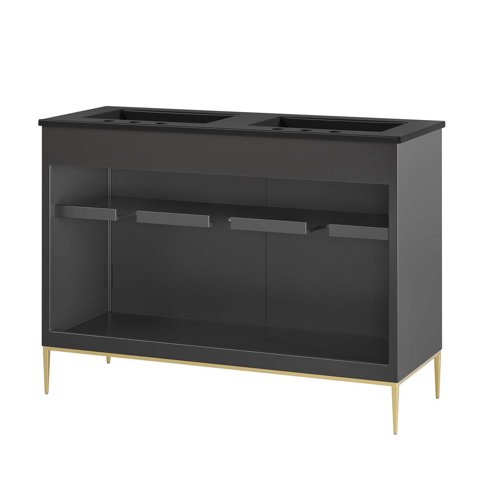 Awaken 48" Double Sink Bathroom Vanity by Modway