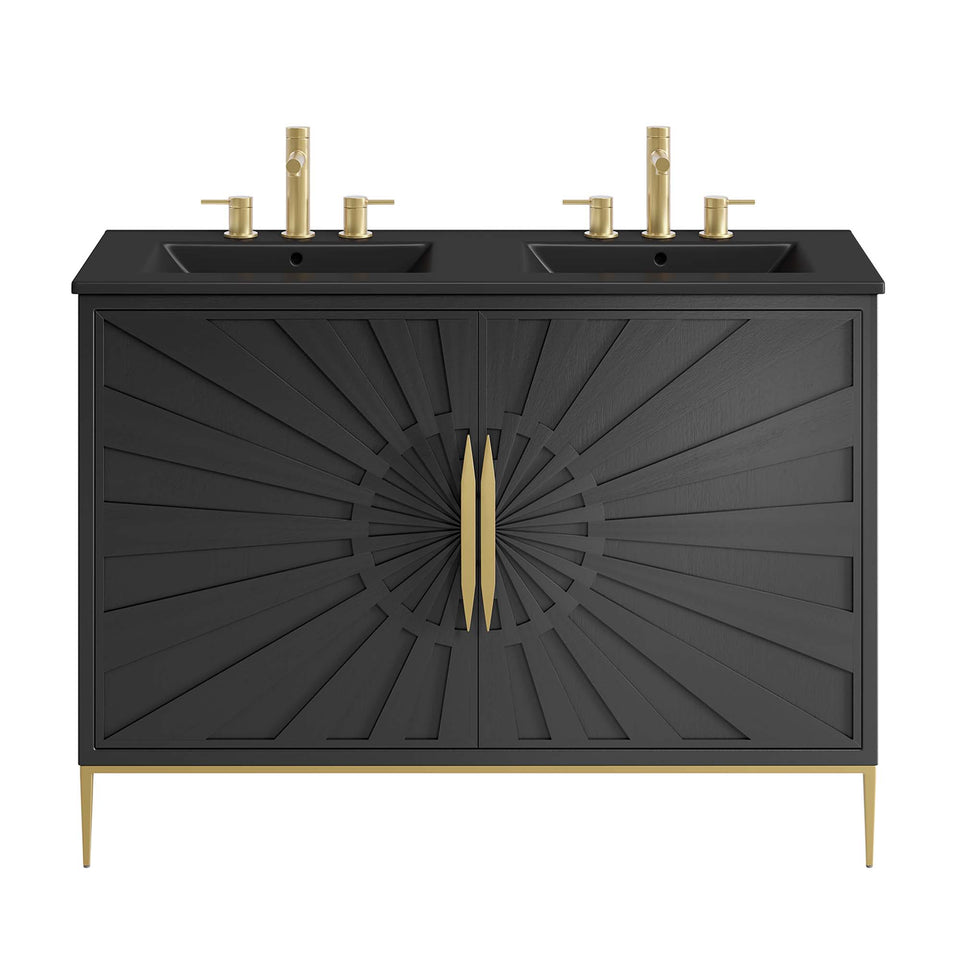 Awaken 48" Double Sink Bathroom Vanity by Modway