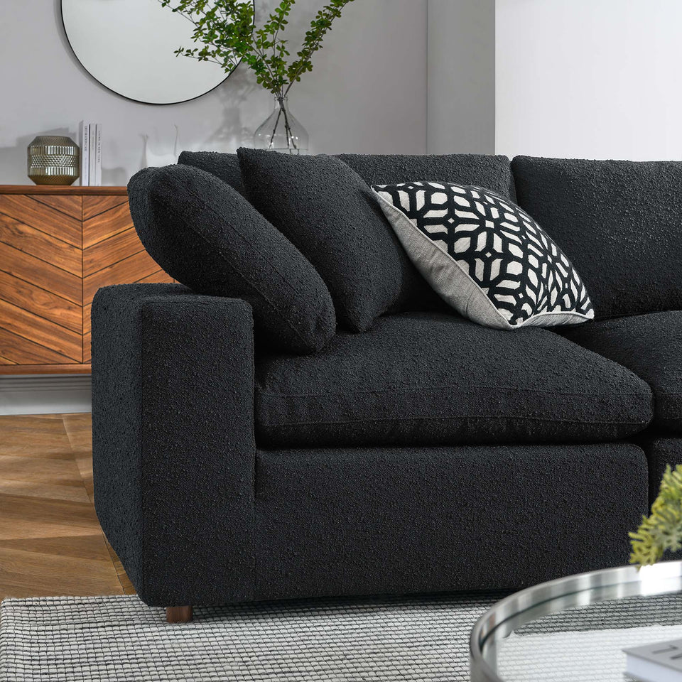 Commix 5-Piece Down Filled Overstuffed Boucle Sectional Sofa by Modway