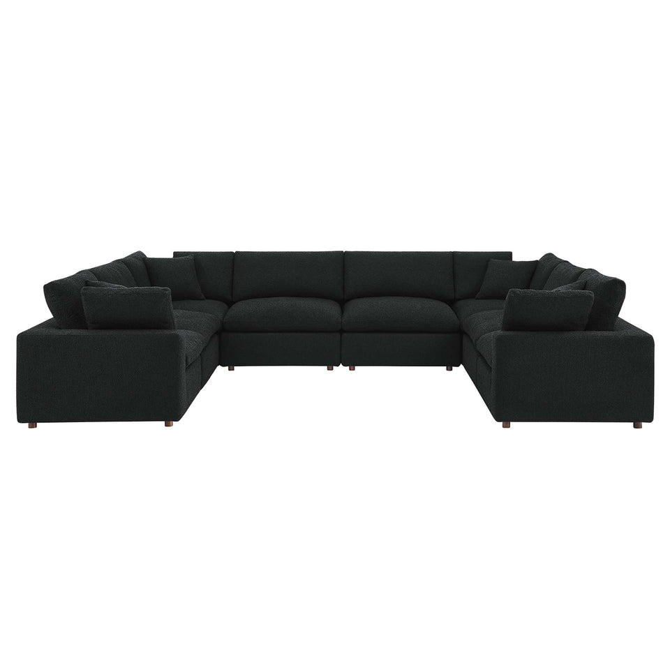 Commix 8-Piece Down Filled Overstuffed Boucle Fabric Sectional Sofa by Modway