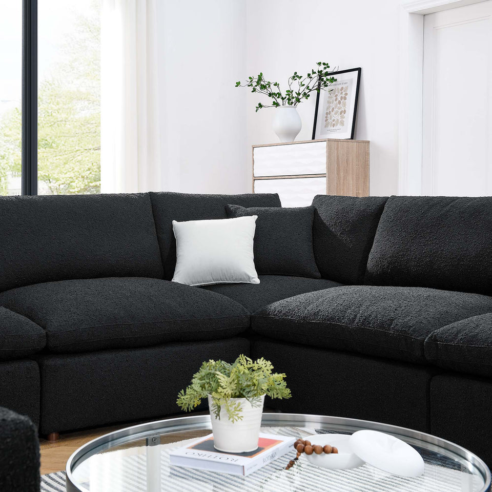 Commix 8-Piece Down Filled Overstuffed Boucle Fabric Sectional Sofa by Modway