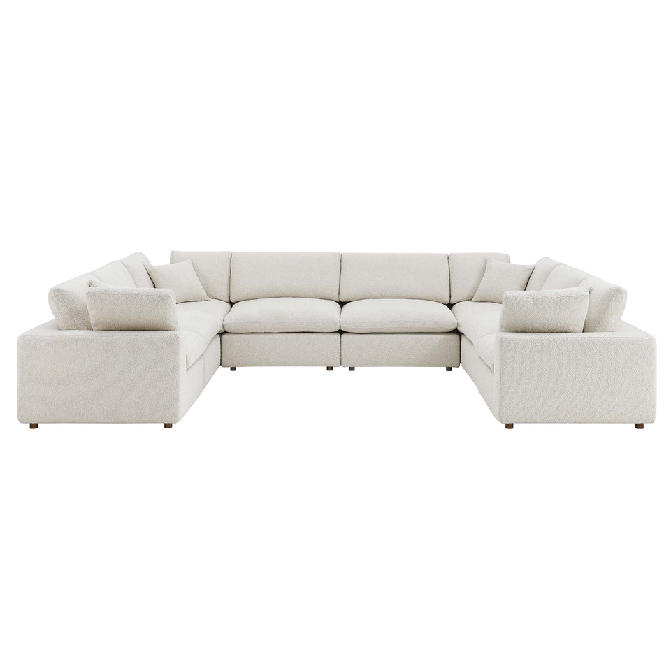 Commix 8-Piece Down Filled Overstuffed Boucle Fabric Sectional Sofa by Modway