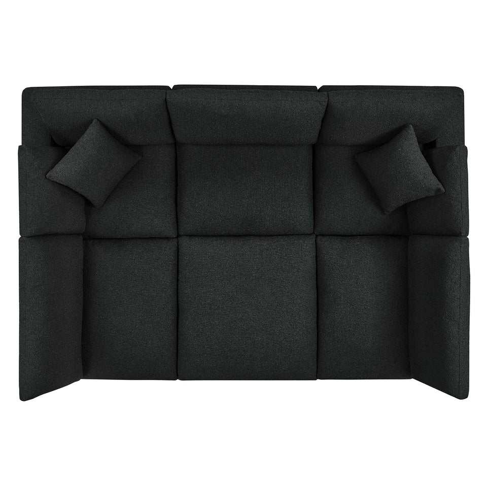 Commix 6-Piece Down Filled Overstuffed Boucle Fabric Sectional Sofa by Modway