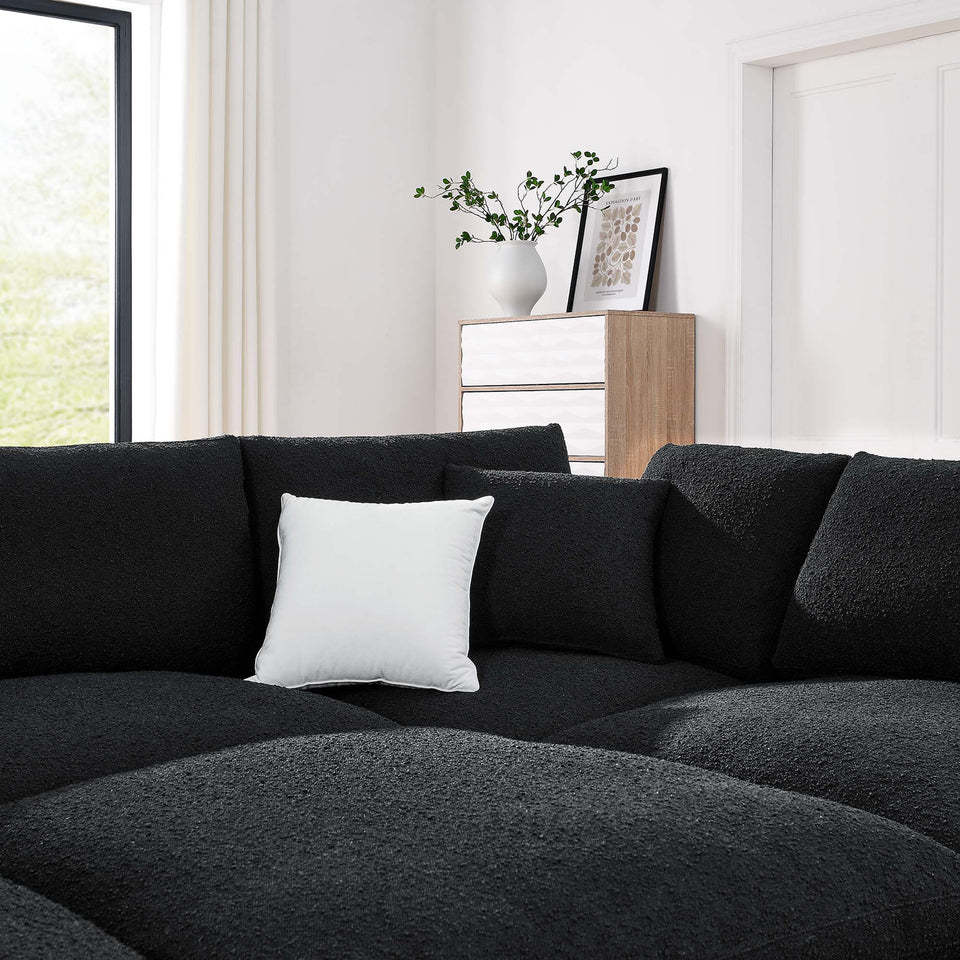 Commix 6-Piece Down Filled Overstuffed Boucle Fabric Sectional Sofa by Modway