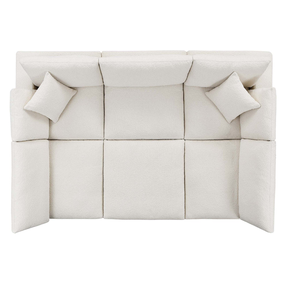 Commix 6-Piece Down Filled Overstuffed Boucle Fabric Sectional Sofa by Modway