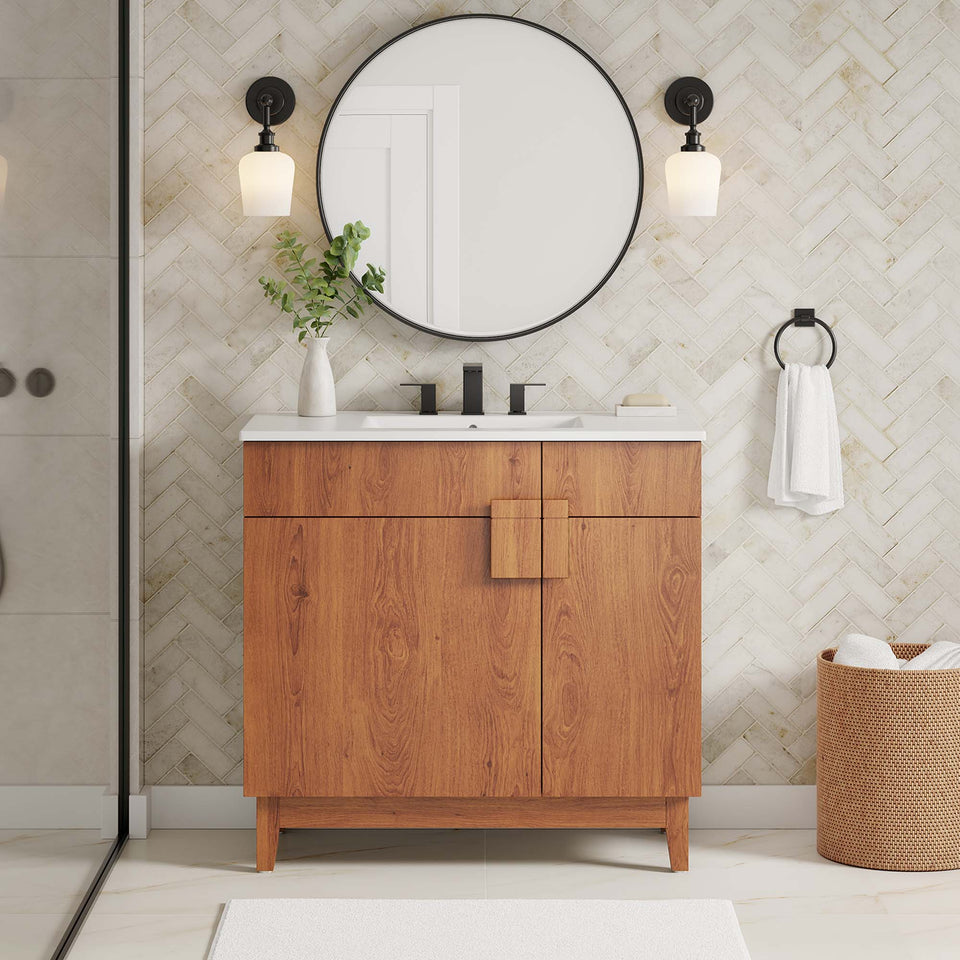 Miles 36" Bathroom Vanity Cabinet (Sink Basin Not Included) by Modway