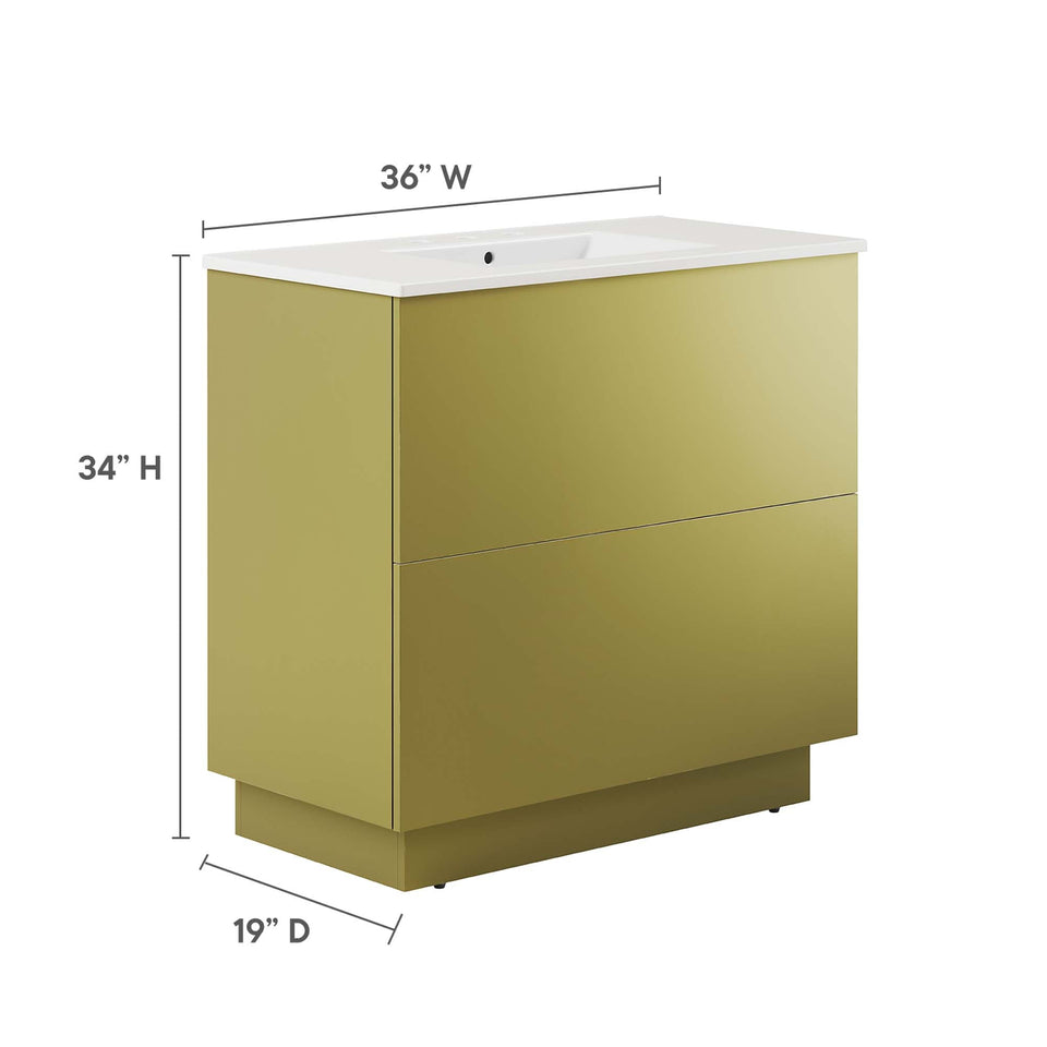 Quantum Bathroom Vanity Basin Included by Modway