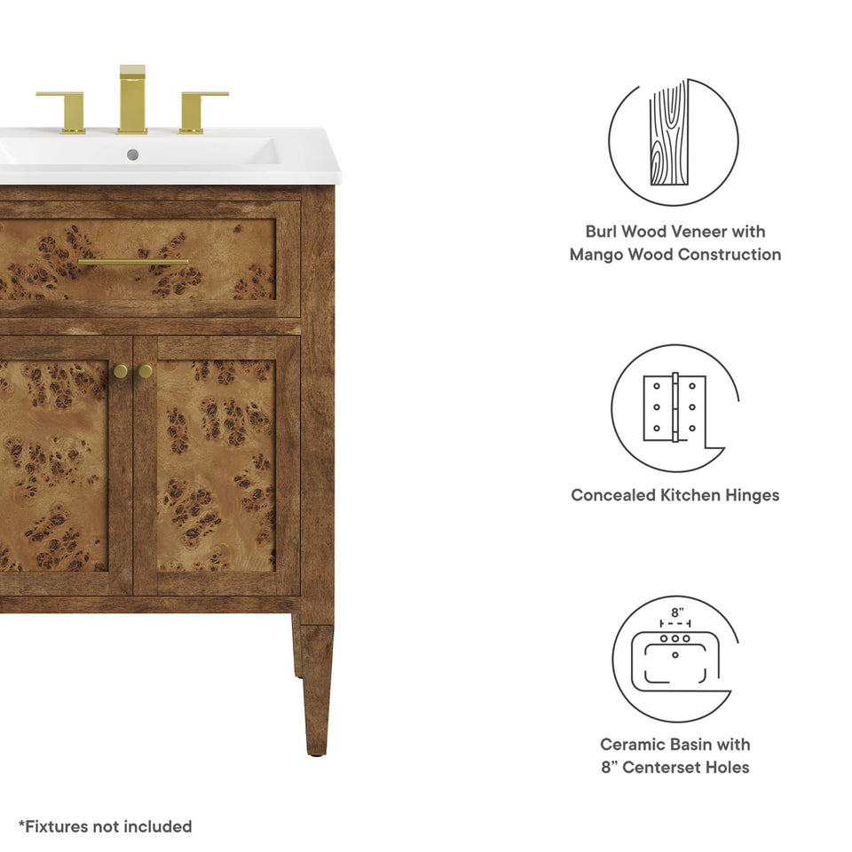 Elysian 24" Wood Bathroom Vanity by Modway