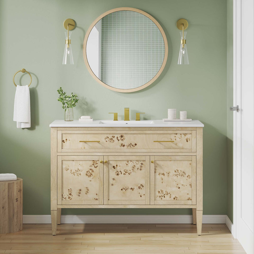 Elysian 48" Wood Single Sink Bathroom Vanity by Modway