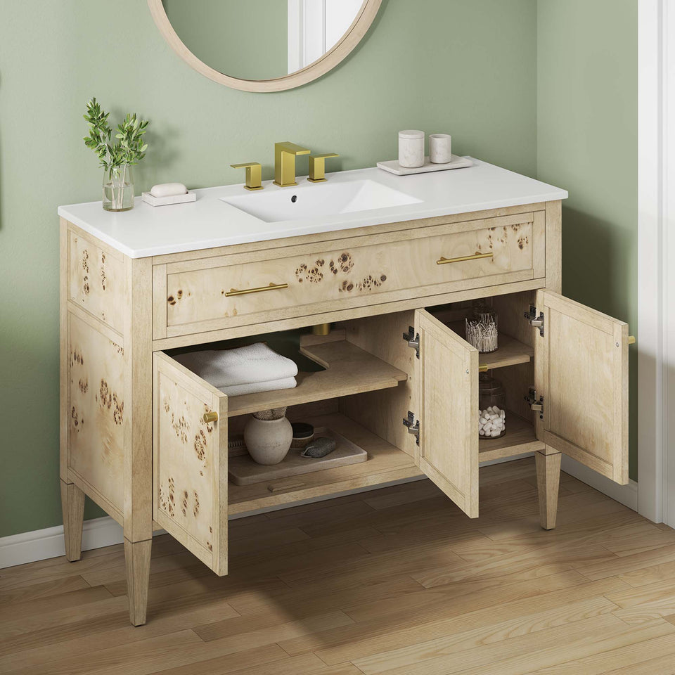 Elysian 48" Wood Single Sink Bathroom Vanity by Modway