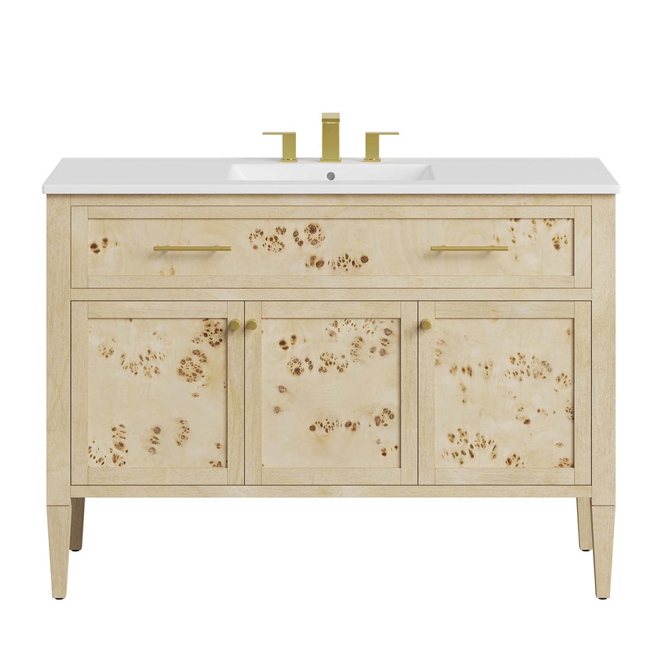 Elysian 48" Wood Single Sink Bathroom Vanity by Modway