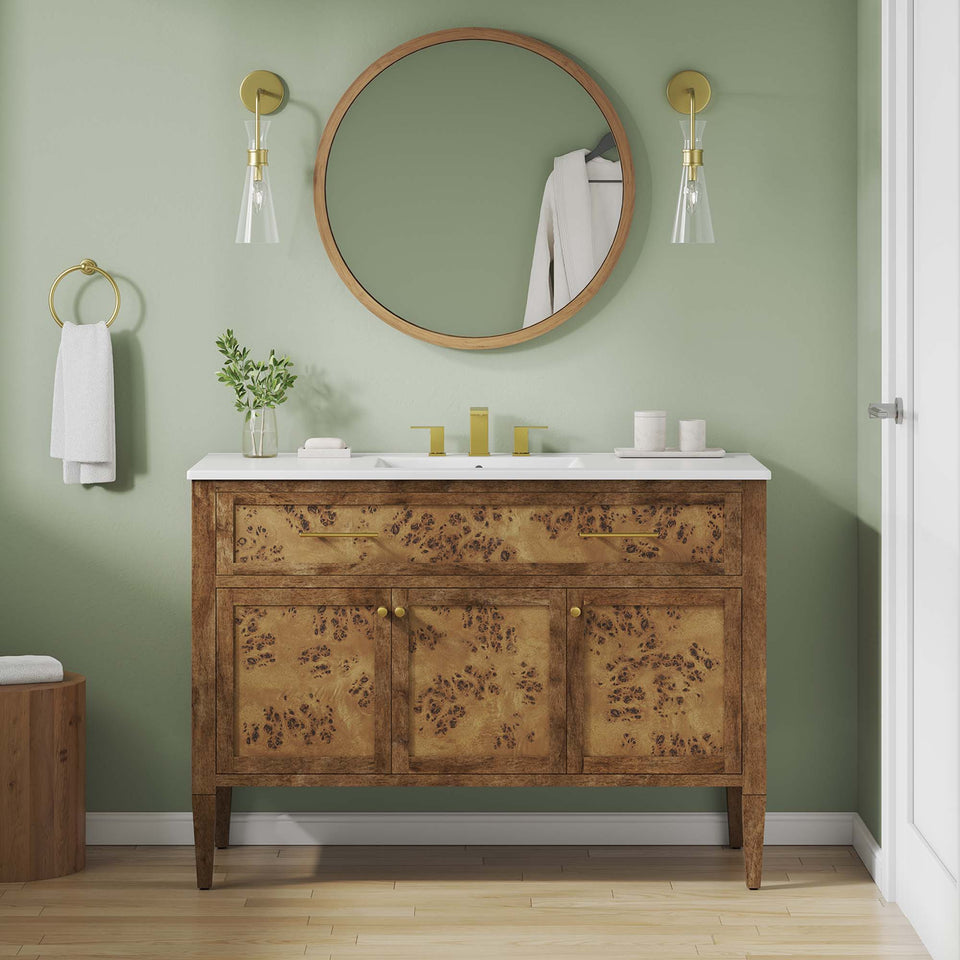 Elysian 48" Wood Single Sink Bathroom Vanity by Modway