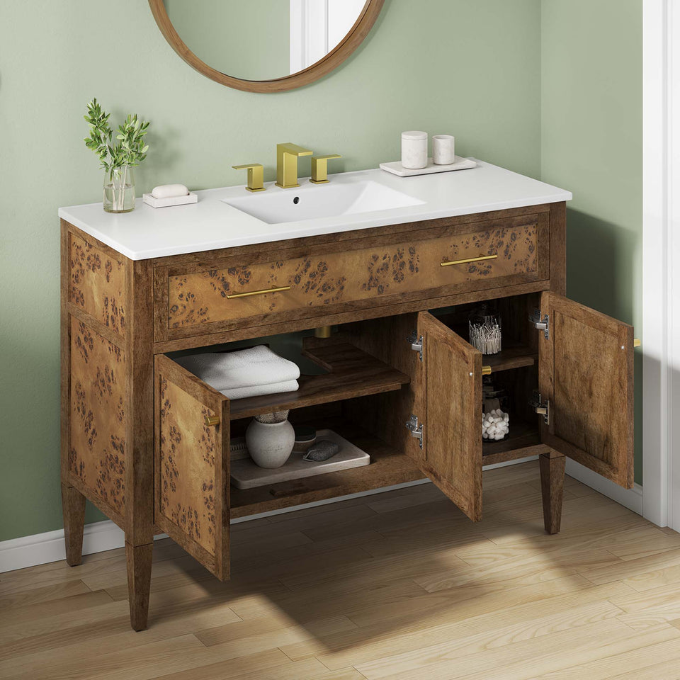 Elysian 48" Wood Single Sink Bathroom Vanity by Modway